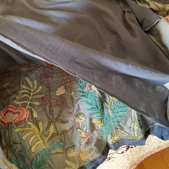 NWT Johnny WAS DENIM LYOCELL FULLY EMBROIDERED SIDE POCKET KIMONO SIZE US L … - Picture 12 of 15